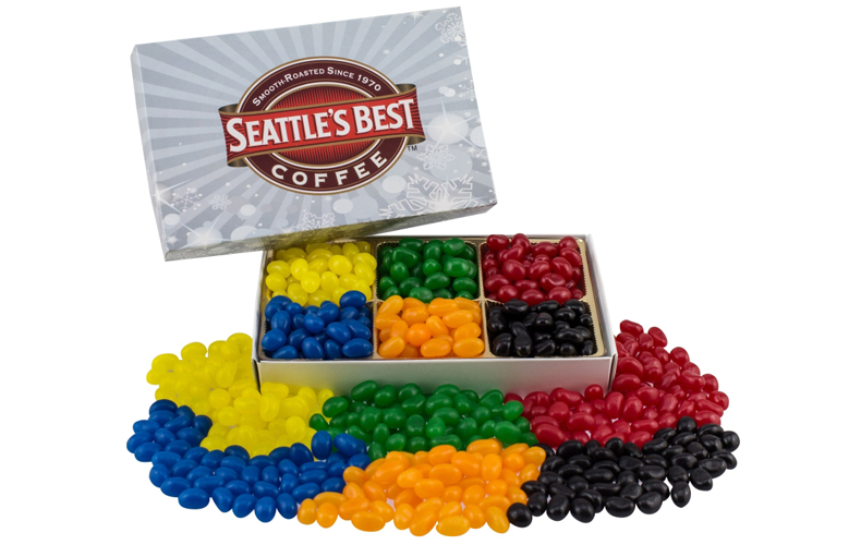 Rectangle Custom Candy Box with Corporate Color Jelly Beans